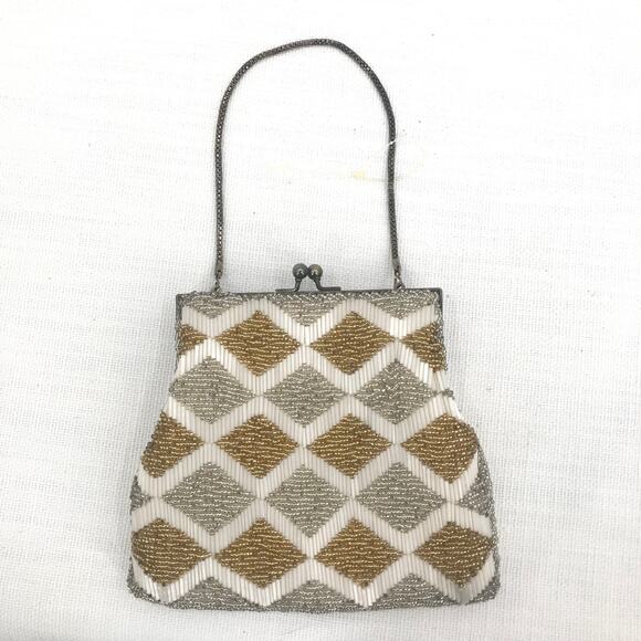 Vintage Beaded Sequin Party Clutches Hand Purse - Picture 4 of 6